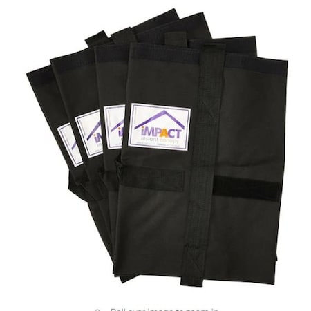 Impact Canopy Canopy Weight Bags, 4 Pack, Black, 4PK 284009003